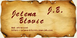 Jelena Blović vizit kartica